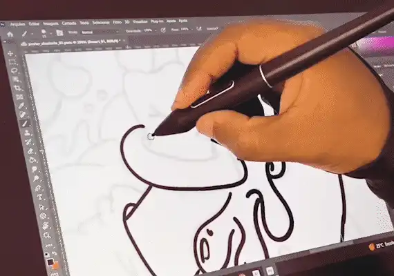 Ilustração 2D para camiseta
