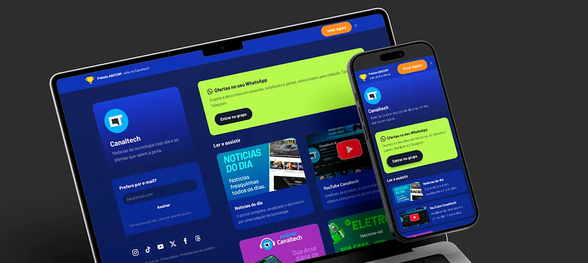 Capa do case Canaltech Hub de links